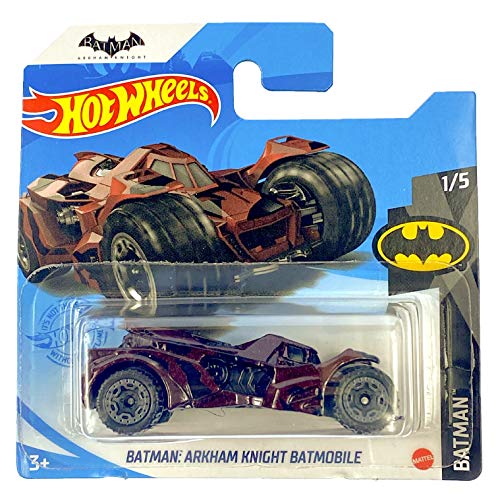Hot-Wheels Batman Arkham Knight Batmobile (rojo oscuro) 1/5 Batman 2021 - 8/250 (tarjeta corta) GRX86