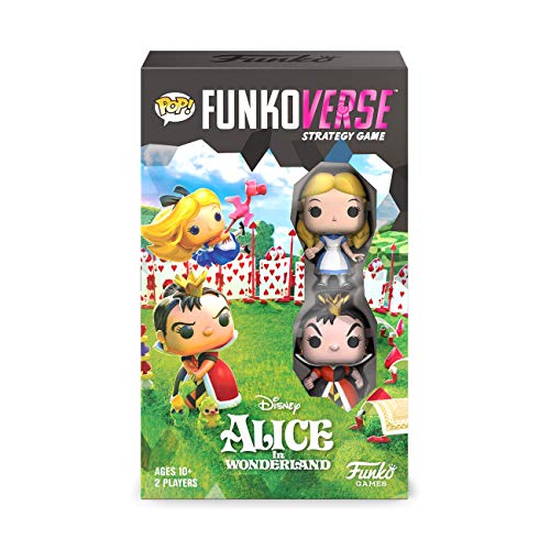 Funko Verse: Alice In Wonderland (2 Unidades exclusivas Funko Pop! Figuras) Juego de Mesa de Estrategia Ligera para niños y Adultos (Mayores de 10 años) Ideal para 2 Jugadores - Funko 46069
