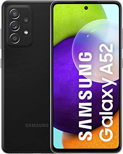 Samsung Galaxy A52 (128 GB) Negro - Teléfono Móvil con Pantalla de 6,5'', Smartphone Android de 6 GB de RAM, Memoria Interna Ampliable, Batería de 4500 mAh y Carga Super Rápida (Versión ES)