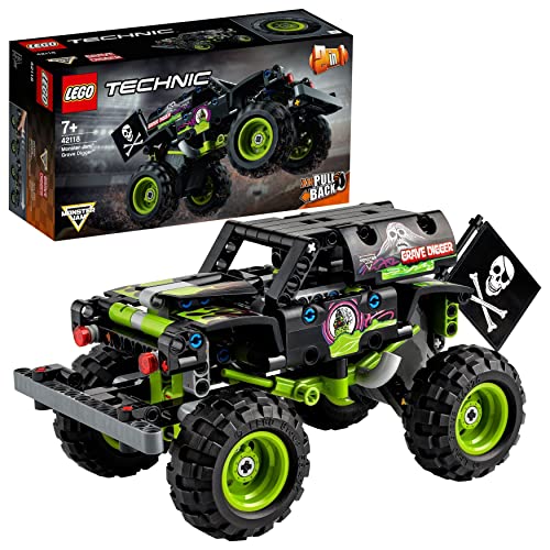 LEGO 42118 Technic 2en1 Monster Jam Grave Digger, Camión Monstruo o Buggy Todoterreno, Juguete de Construcción para Niños y Niñas a Partir de 7 Años