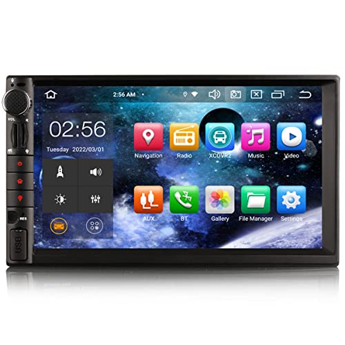 Erisin 7 Pulgadas 8-Core 4GB RAM+ 64GB ROM Android 10 GPS Navegación Universal de 2 DIN Pantalla Táctil Estéreo de Coche para Nissan Apoyo CarPlay Android Auto DSP Bluetooth A2DP FM WiFi Dab+