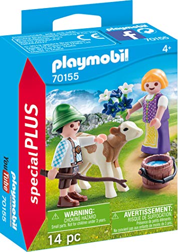 Playmobil 70155 Special Plus Niños con kälbchen, Multicolor