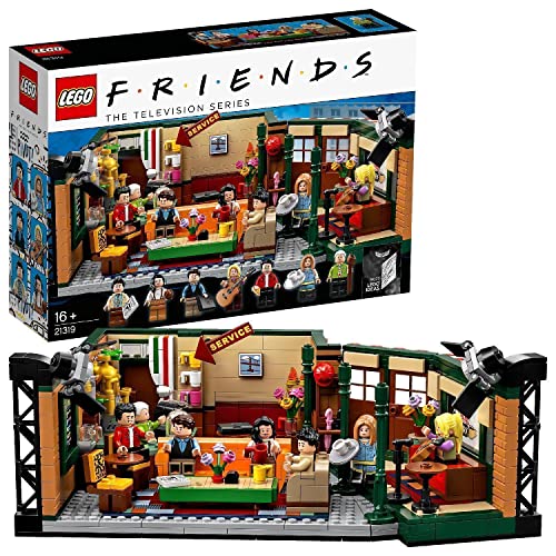 LEGO 21319 Ideas Central Perk, Friends 25 Aniversario, Maqueta de Cafetería de Serie de TV, Mini Figuras Monica, Rachel y Más, Regalos para Adultos
