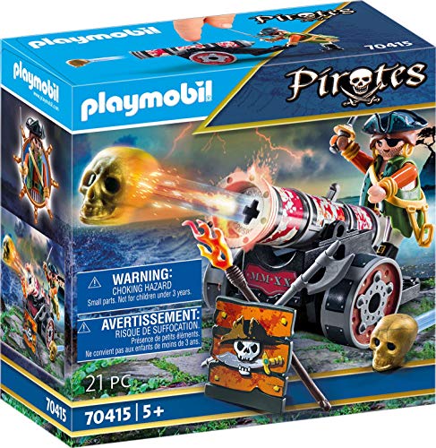 PLAYMOBIL- Pirata con cañón (70415), Multicolor