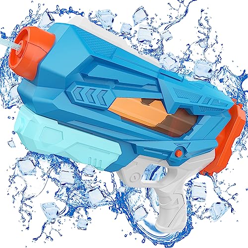 MOZOOSON Pistola de Agua 650ML, Chorro de Agua con luz LED Regalo para 3 4 5 6 7+ Niños, 2022 Actualizado Juguete de Verano para Playa