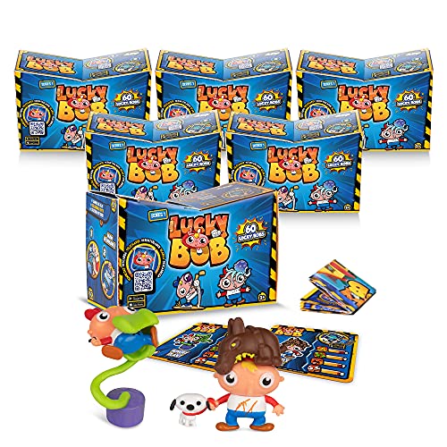 LUCKY BOB 6 Packs de 2 Figuras | Juguete muñeco para niños +3 años