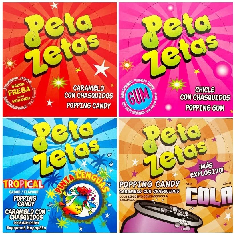 Peta Zetas Pack Personalizable (Fresa, Gum, Pintalenguas y Cola sobres de 7 g) en caja regalo atracom.es