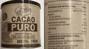 Cacao Desgrasado Mercadona