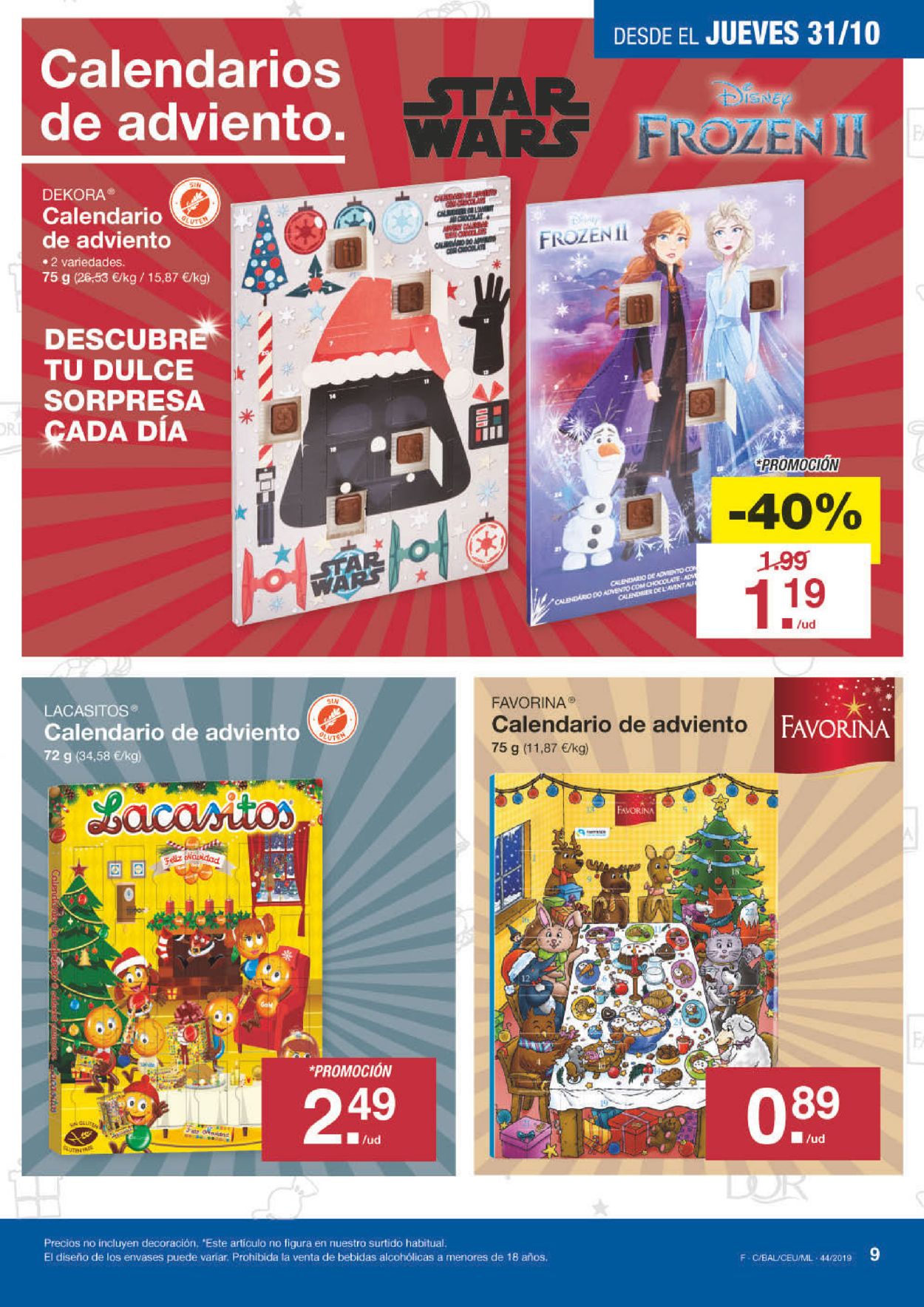 Calendario Adviento Lidl