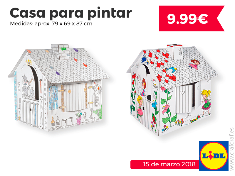 Casa Cartón Para Pintar Lidl