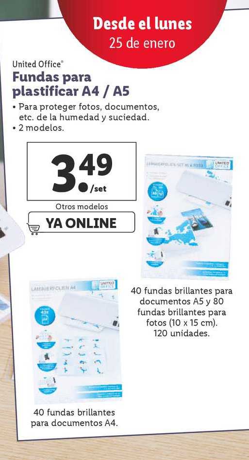 Fundas Plastificar Lidl