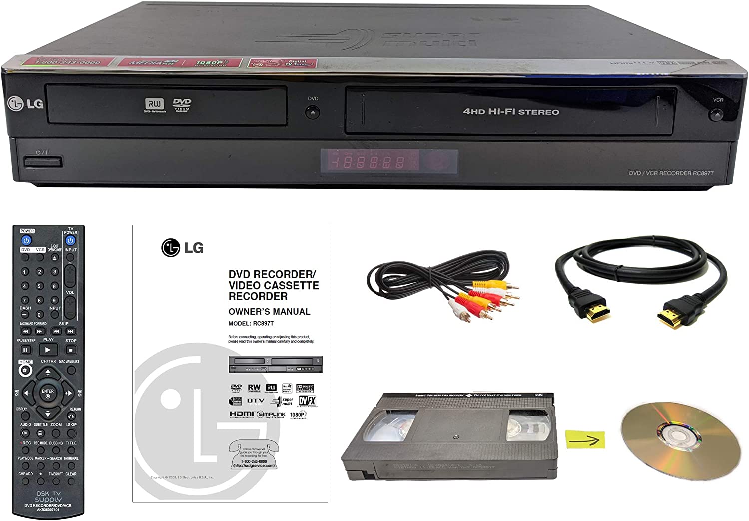 Combo Vhs Dvd Grabador