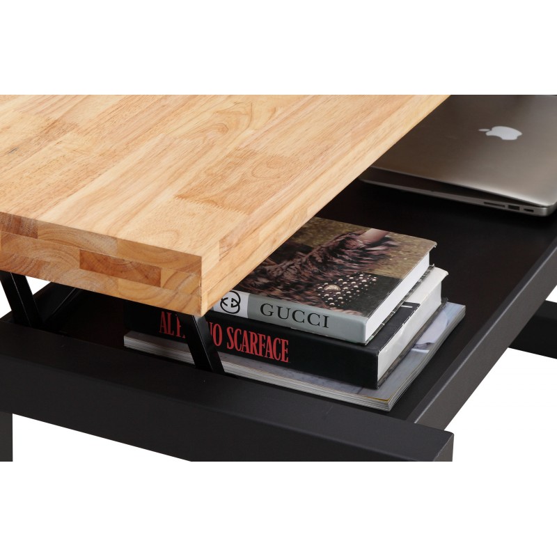 Mesa Centro Elevable Negra