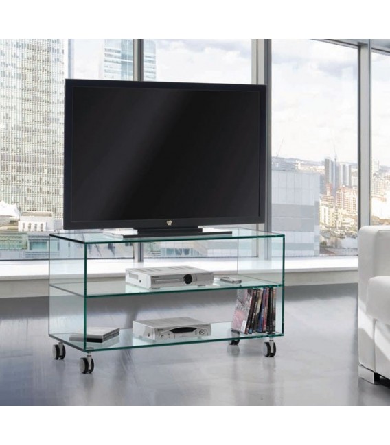 Mesas Tv Cristal Ruedas