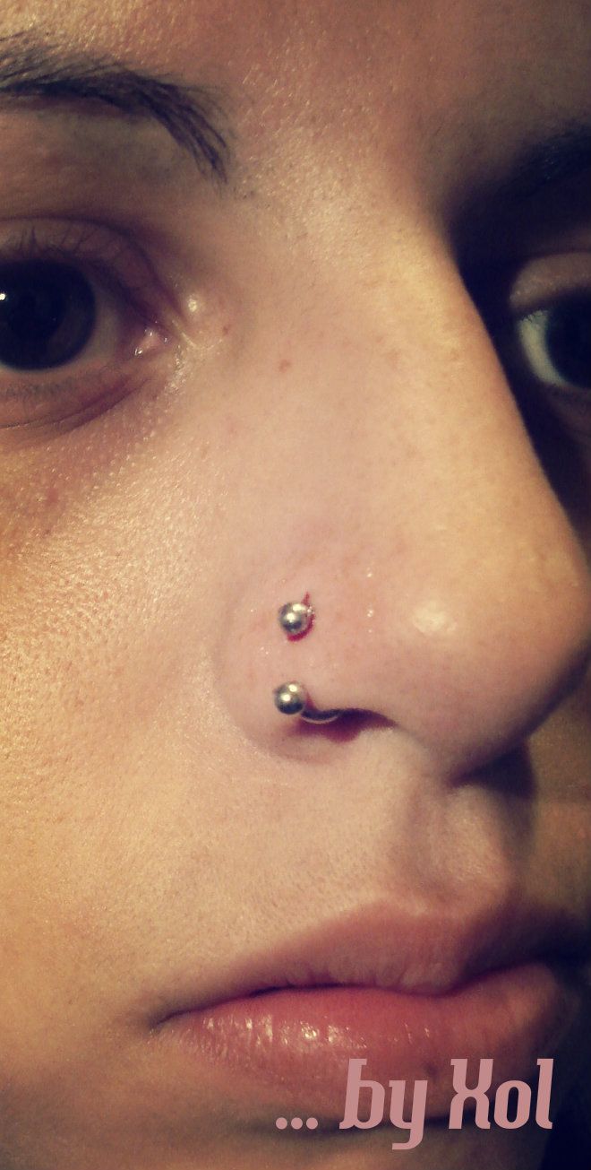 Piercing Nariz Dos Bolas