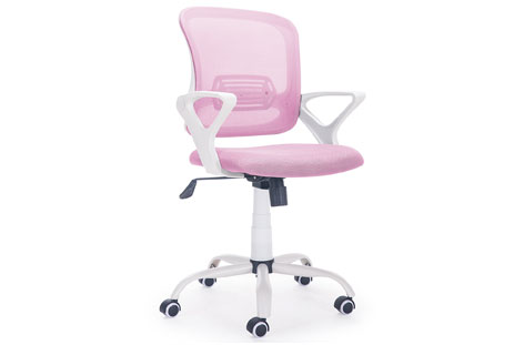 Silla De Escritorio Blanca Y Rosa