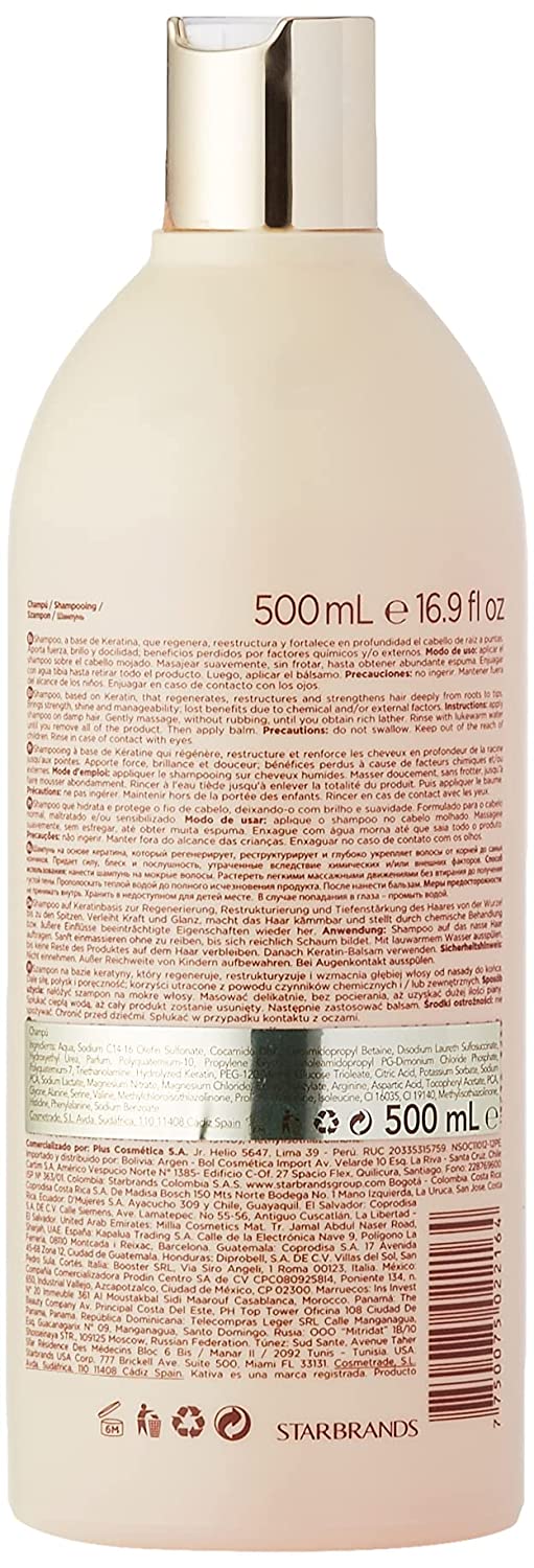 Kativa Champú Sin Sulfatos Ingredients