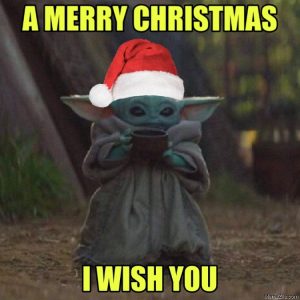 Baby Yoda Merry Christmas Meme