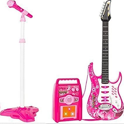 Guitarra De Juguete Con Microfono Para Niños