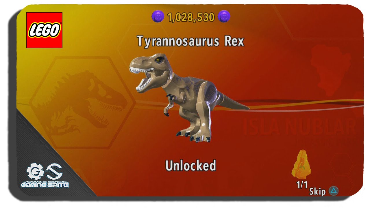 T Rex Lego Jurassic World Unlock