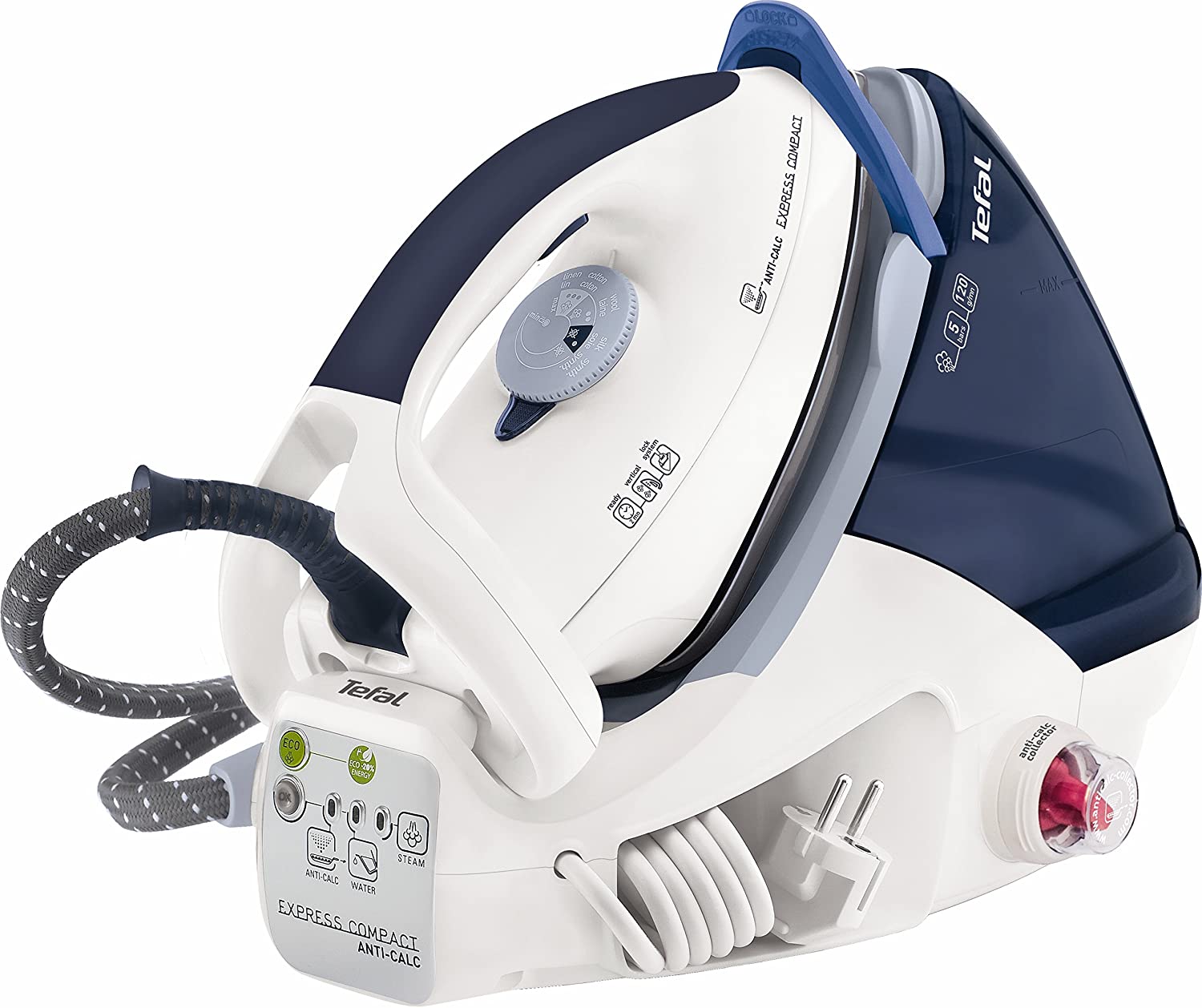 Centro De Planchado Tefal Express Compact Gv7096 Con Funcion Eco